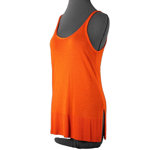 Rag & Bone Sz SP Orange Ribbed Slip Sides 100% Lyocell Silky Tank Top