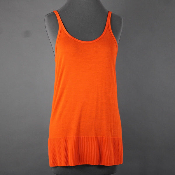 Rag & Bone Sz SP Orange Ribbed Slip Sides 100% Lyocell Silky Tank Top