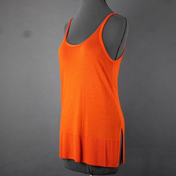 Rag & Bone Sz SP Orange Ribbed Slip Sides 100% Lyocell Silky Tank Top