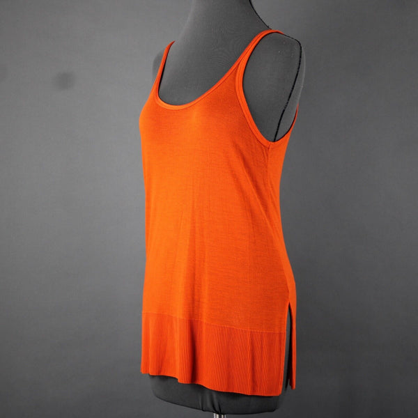 Rag & Bone Sz SP Orange Ribbed Slip Sides 100% Lyocell Silky Tank Top