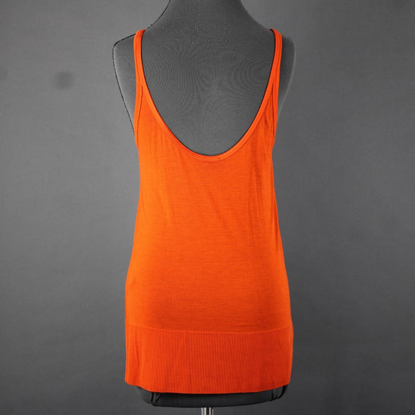 Rag & Bone Sz SP Orange Ribbed Slip Sides 100% Lyocell Silky Tank Top