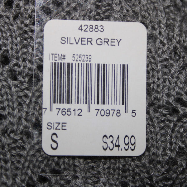 Fylo By Nylon NEW $35 Sz S P Gray Open Knit Turtleneck 100% Acrylic Tunic Top