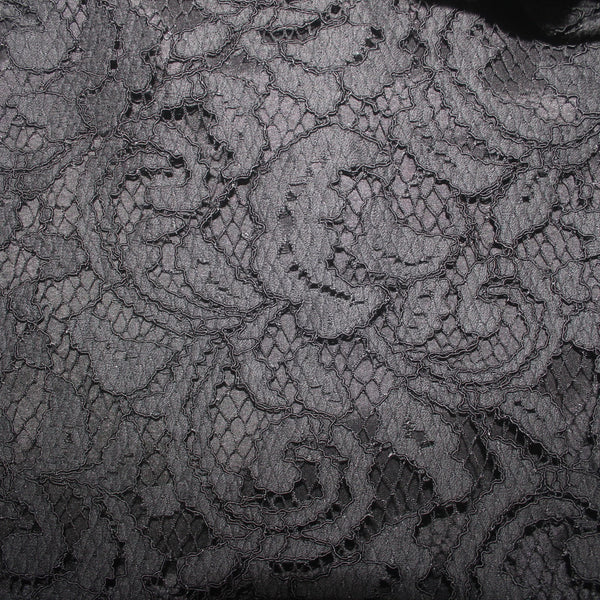 Chicos Dress NEW $159 Sz 2 Black Lined Cold Shoulder Lace Detail Rayon Poly