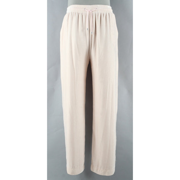 Topshop 8 x 31" Soft Pink Elastic Loose Velvet Viscose Silk Polyester Lined Pant