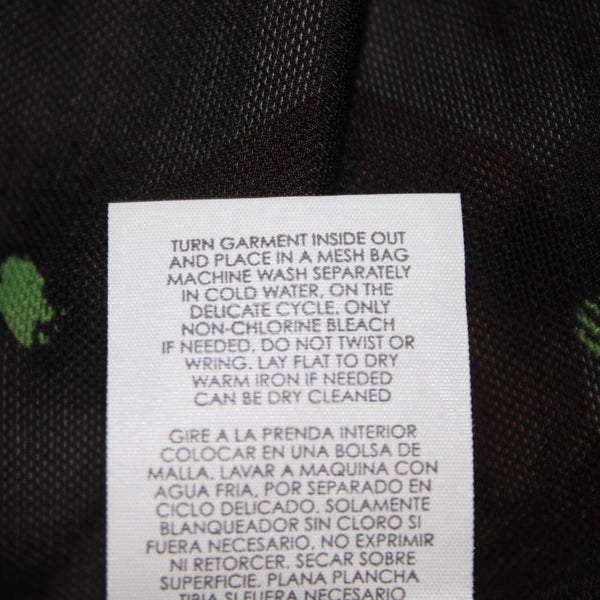 Cabi Dress Sz XS Black Brown Purple Green Reversible Mesh Nylon Dress