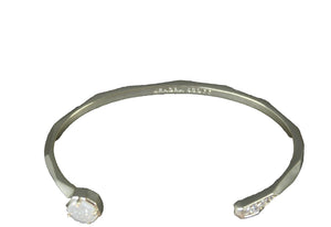 Kendra Scott Goldtone Cut Drusy Gemstone Rhinestones Hammered Cuff Bracelet