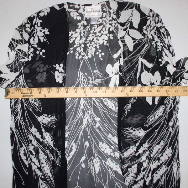Joseph Ribkoff Chiffon Wrap Creations Sz 8 Black White Mesh No Fabric Label Wrap