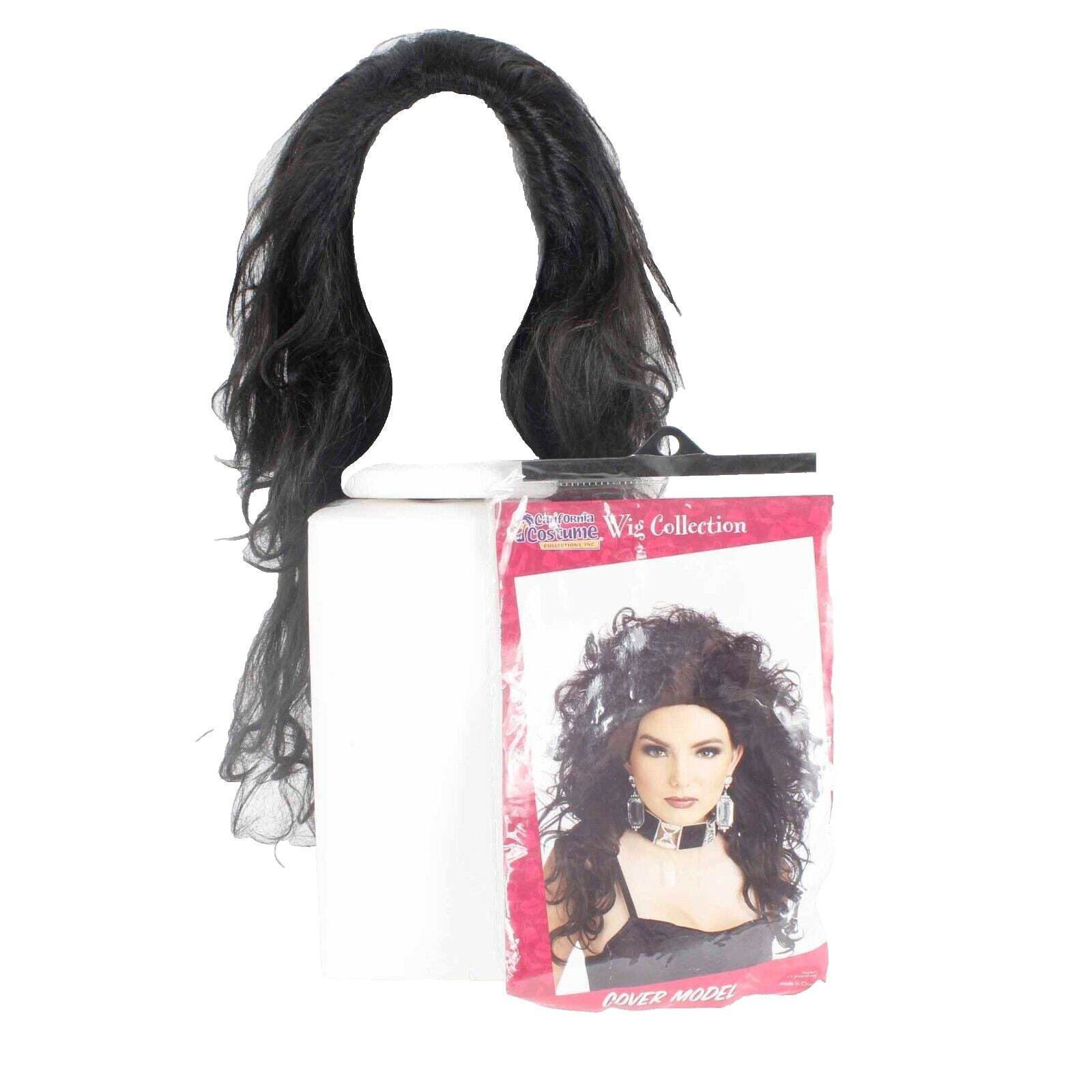 California Costume Collections NEW Dark Brown Long Curly Cover Model Wig