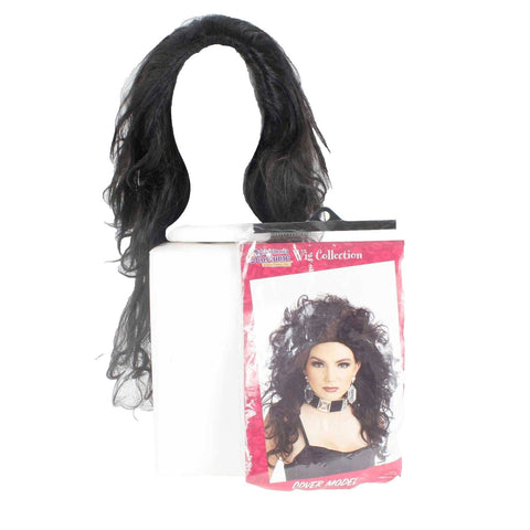 California Costume Collections NEW Dark Brown Long Curly Cover Model Wig