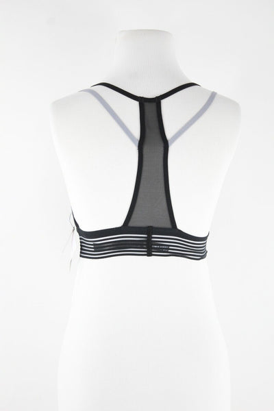 Victorias Secret Sport NEW Sz SP Gray Black Strappy Polyester Elastane Bra