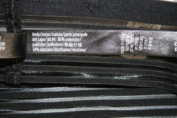 Victorias Secret Sport NEW Sz SP Gray Black Strappy Polyester Elastane Bra