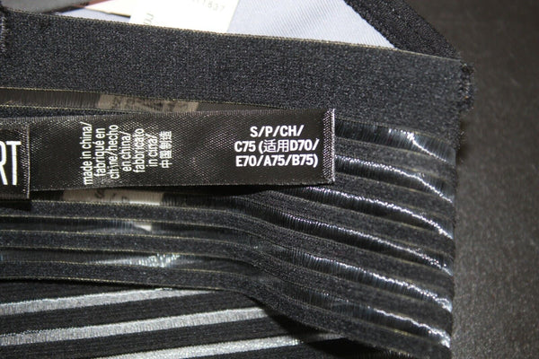Victorias Secret Sport NEW Sz SP Gray Black Strappy Polyester Elastane Bra