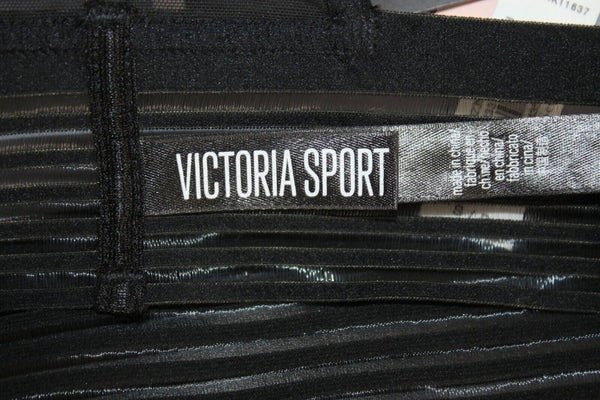 Victorias Secret Sport NEW Sz SP Gray Black Strappy Polyester Elastane Bra