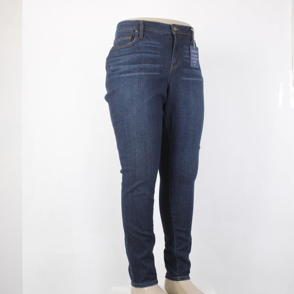 Caslon Jeans NEW $89 Sz 18W x 32 Blue Denim Medium Wash Skinny Cotton Jeans