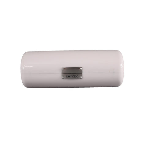 Jimmy Choo Eyeglass Case 6.5 x 3 x 1.5 Lt Pink Silver Hard Case Eyeglass Case