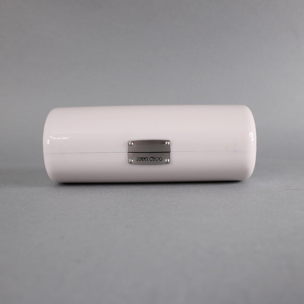 Jimmy Choo Eyeglass Case 6.5 x 3 x 1.5 Lt Pink Silver Hard Case Eyeglass Case