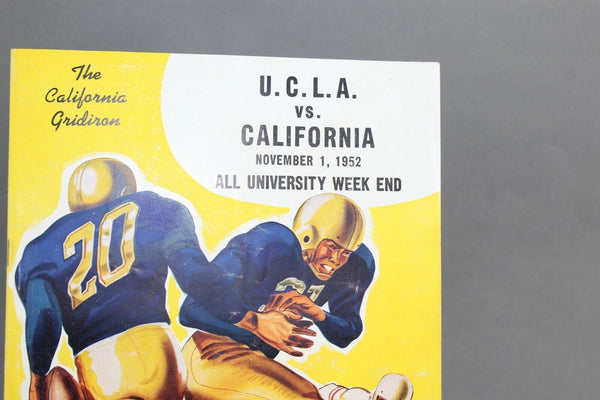 The California Gridiron UCLA Vs California 1952 Program Book