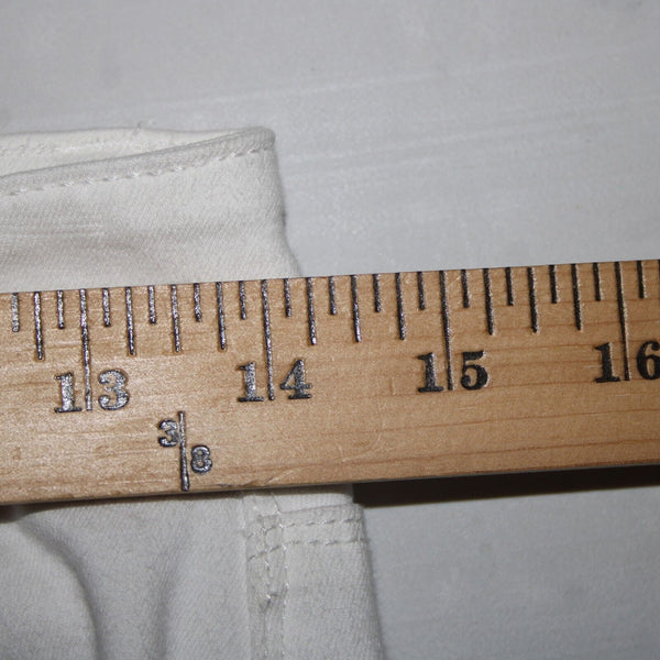 WHBM The Skinny Crop Sz 0 x 27 White Distressed Lace Cotton Poly Pant
