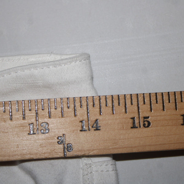 WHBM The Skinny Crop Sz 0 x 27 White Distressed Lace Cotton Poly Pant