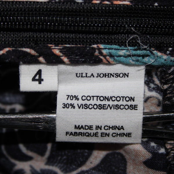 Ulla Johnson NEW $295 Foxy Couture Sz 4 Peach Navy Multi Tier Cotton Maxi Skirt