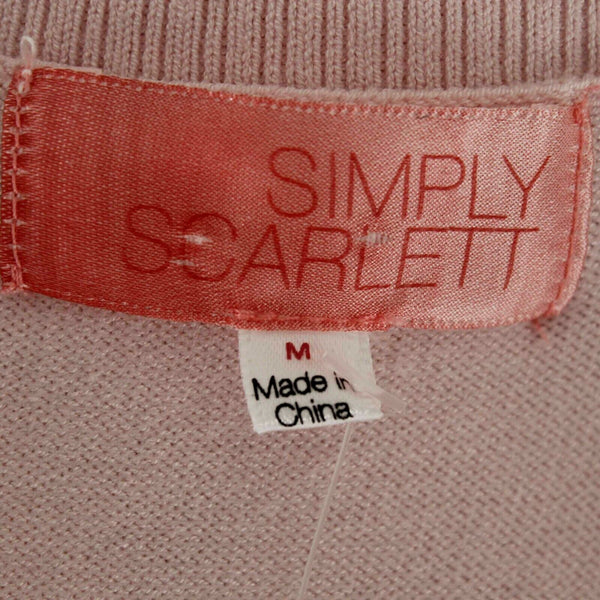Simply Scarlett NEW $88 Sz M Pink Whisper Zip Back Rayon Nylon Wrap Sweater