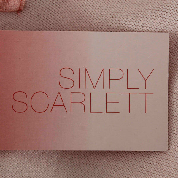 Simply Scarlett NEW $88 Sz M Pink Whisper Zip Back Rayon Nylon Wrap Sweater