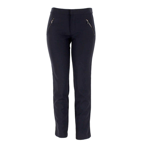 Rebecca Taylor Sz 6 x 28 Navy Blue Black Side Stripe Polyamide Spandex Pant