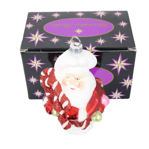 Christopher Radko 5" Multi Color Chef Santa Claus In Cupcake Christmas Ornament
