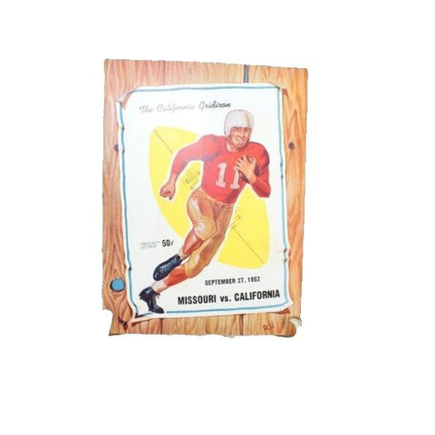 The California Gridiron Missouri Vs California 1952 Program Book