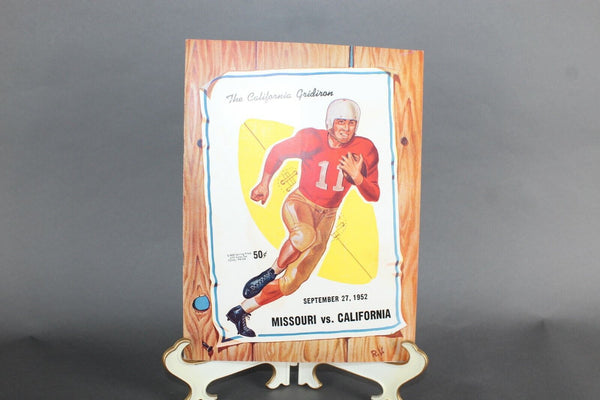 The California Gridiron Missouri Vs California 1952 Program Book