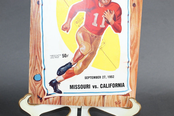 The California Gridiron Missouri Vs California 1952 Program Book