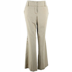 New York & Co NEW $30 Sz 12 x 31 Tan Rhinestone Detail 100% Cotton Pant