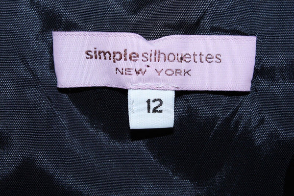 Simple Silhouettes Sz 2 12? Brown Poie de Soie Silk Strapless Fit Flare Dress