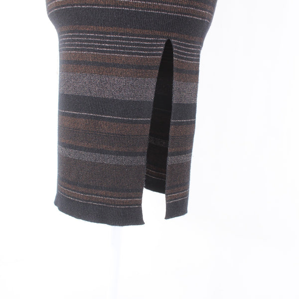 House Of Harlow 1960 Dress Sz S Black Brown Multi Metallic Viscose Poly Bodycon