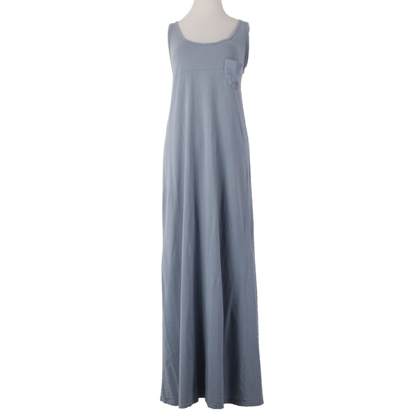 Rebecca Beeson Dress Sz 2 Blue Sleeveless Round Neck 100% Cotton Dress