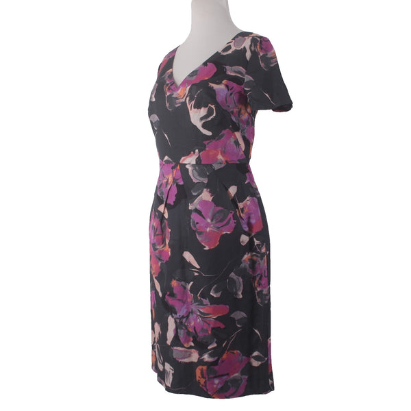 Banana Republic Dress NEW $140 Sz 8 Gray Pink Multi Colored Rayon Linen Dress