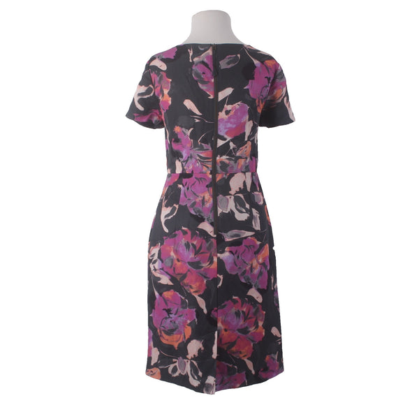 Banana Republic Dress NEW $140 Sz 8 Gray Pink Multi Colored Rayon Linen Dress