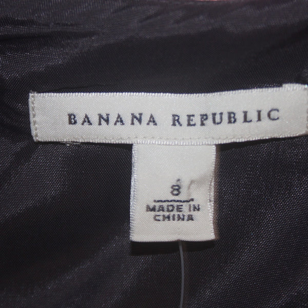 Banana Republic Dress NEW $140 Sz 8 Gray Pink Multi Colored Rayon Linen Dress