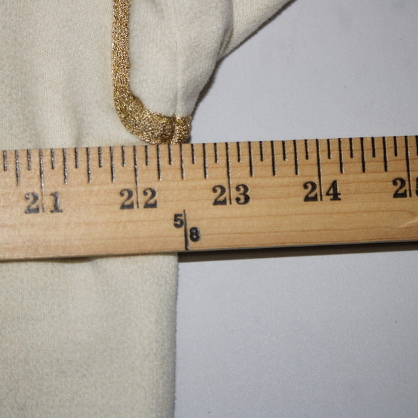 St John Sportswear VTG Sz L Cream Gold Lined Collar Cotton Viscose Rayon Jacket