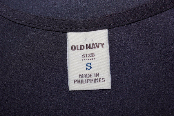 Old Navy Sz S Charcoal Black Nylon Lace Tank Racer Back Polyester Top