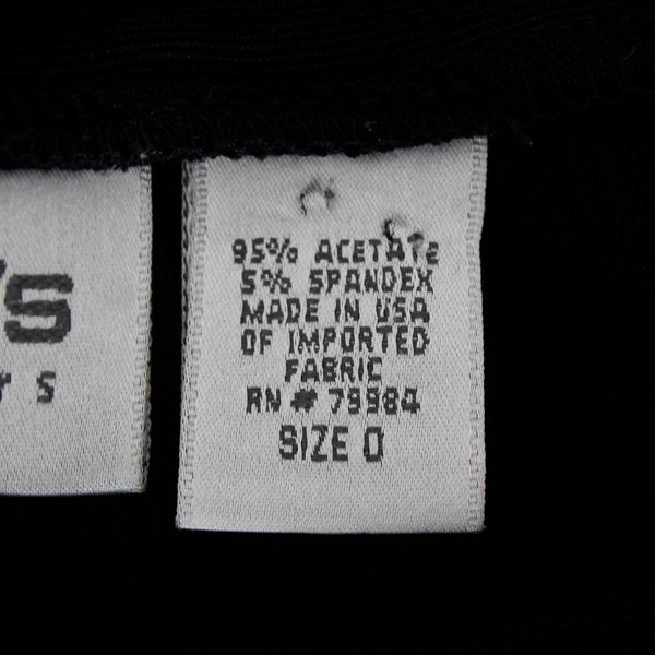 Chicos Travelers Sz 0 Black Pullover Built In Neck Tie Acetate Spandex Knit Top