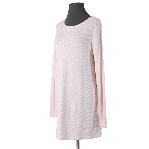 J Jill Sweater Sz M Light Pink Round Neck Knit Cotton Viscose Nylon Sweater