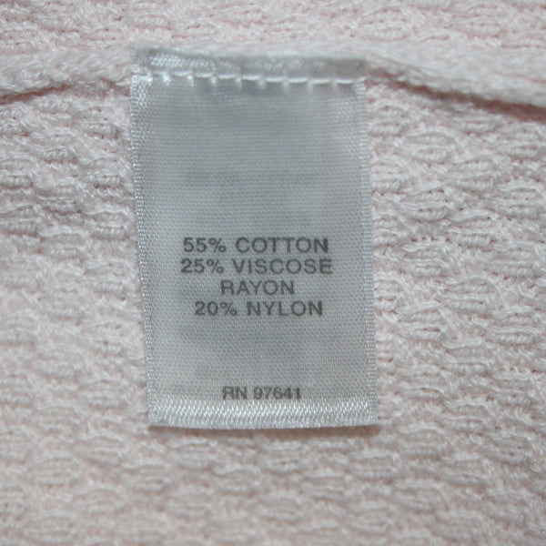 J Jill Sweater Sz M Light Pink Round Neck Knit Cotton Viscose Nylon Sweater