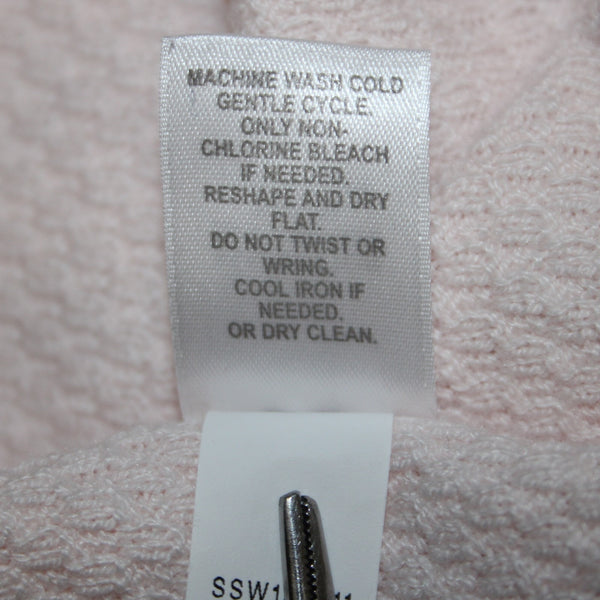 J Jill Sweater Sz M Light Pink Round Neck Knit Cotton Viscose Nylon Sweater