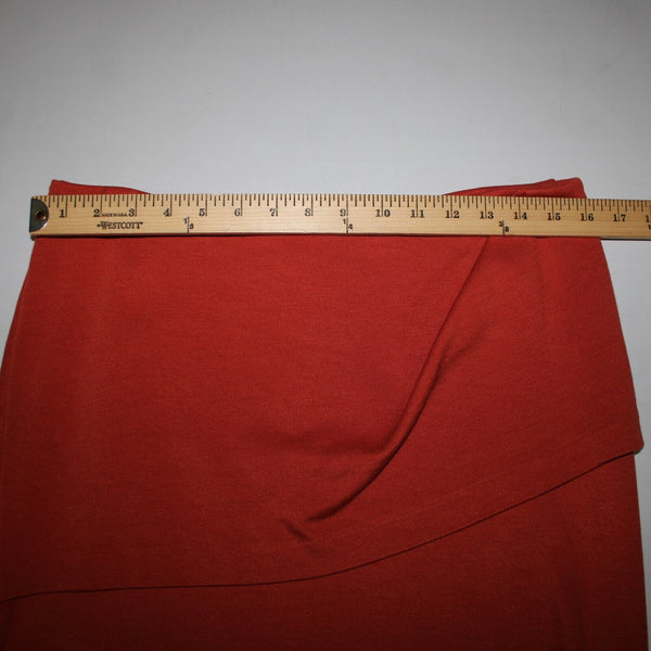 Cabi Sz 10 Rust Orange Overlay Unlined Hook Eye Rayon Spandex Skirt
