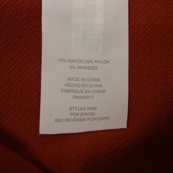Cabi Sz 10 Rust Orange Overlay Unlined Hook Eye Rayon Spandex Skirt