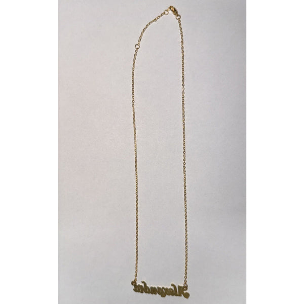 ALEXANDRA Name Goldtone Rhinestone 14.5" w 4.5" Multi Ring Extender Necklace