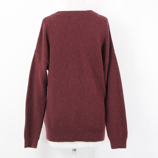 Treasure Bond Cardigan Sz XS Burgundy Purple Buttons Pockets Acrylic Cardigan