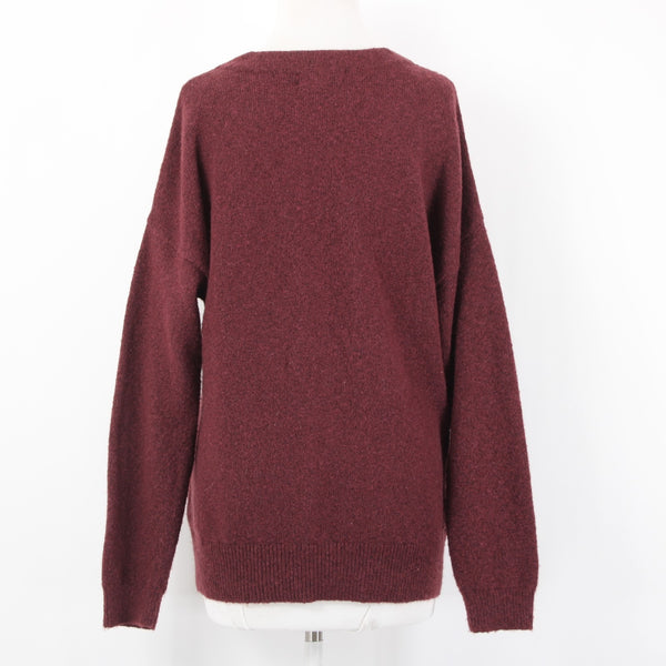 Treasure Bond Cardigan Sz XS Burgundy Purple Buttons Pockets Acrylic Cardigan