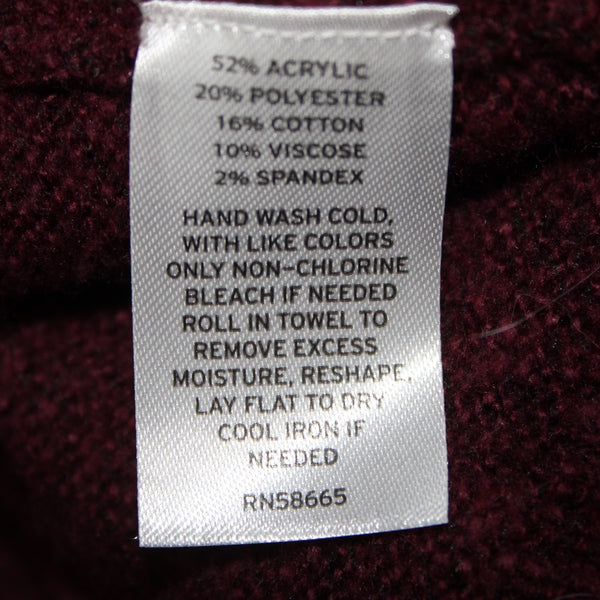 Treasure Bond Cardigan Sz XS Burgundy Purple Buttons Pockets Acrylic Cardigan
